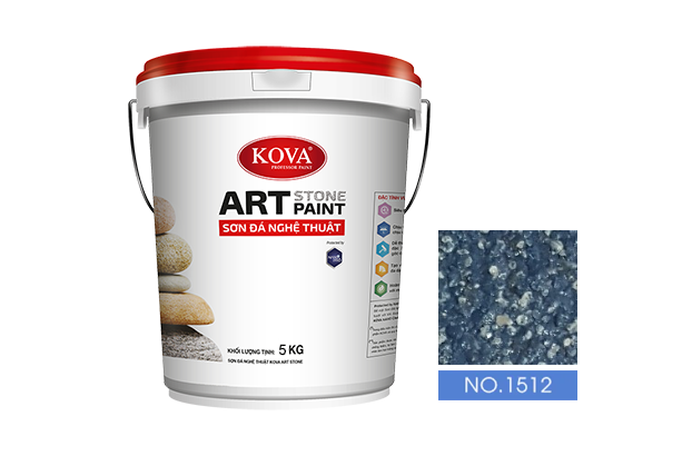 sơn giả đá kova art stone 5kg mã màu 1512