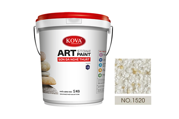 sơn giả đá kova art stone 5kg mã màu 1520