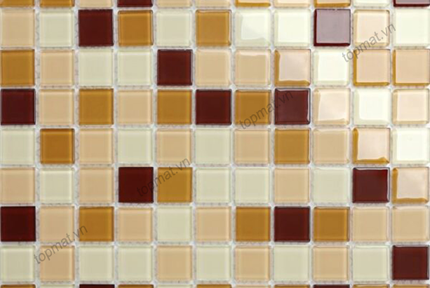 Gạch mosaic thủy tinh màu sáng 25-10